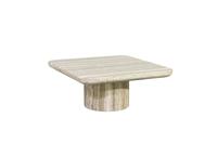 Bijzettafel Denizly Grey Faux travertine