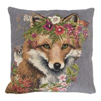 Gobelin Kussen Bloemen Vos (45 x 45 cm) - thumbnail