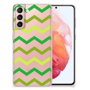 Samsung Galaxy S21 TPU bumper Zigzag Groen