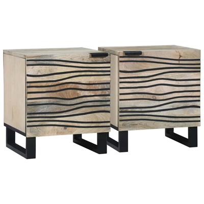 Nachtkastjes 2 pcs Naturel 40 x 33.5 x 46 cm