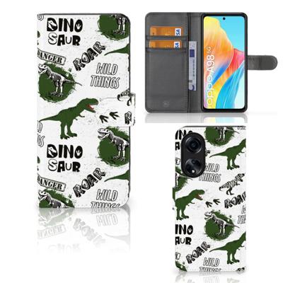 Telefoonhoesje | Met pasjeshouder | voor OPPO A98 5G Dinosaurus