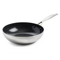 GreenPan geneva wokpan 28 cm rvs/zwart