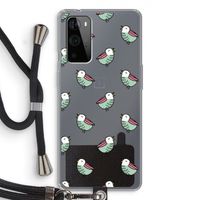 Vogeltjes: OnePlus 9 Pro Transparant Hoesje met koord