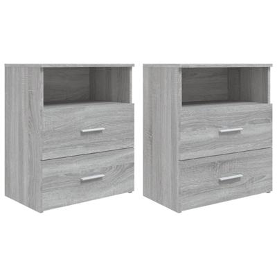 Nachtkastjes 2 st 50x32x60 cm grijs sonoma eikenkleurig
