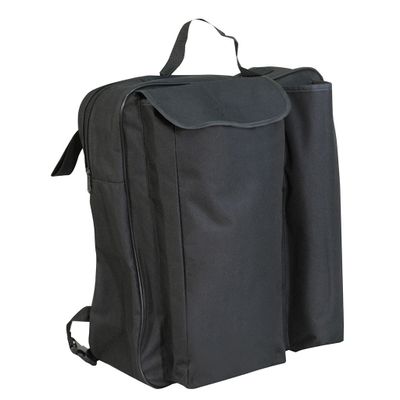 Rolstoeltas met krukhouder | Verschillende opbergvakken | Zwart | Nylon | Rolstoeltassen | VA132SS