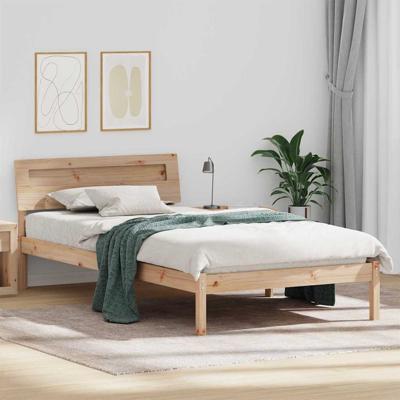 Bedframe Bruin 90 x 200 cm Massief grenenhout