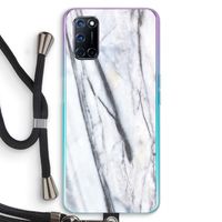 Gestreepte marmer: Oppo A72 Transparant Hoesje met koord