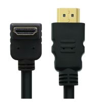 HDMI Cable v2.0a 90°angled ,Out,Gilded,M/M,0.5m - thumbnail