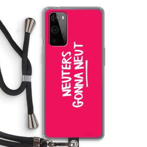 Neuters (roze): OnePlus 9 Pro Transparant Hoesje met koord