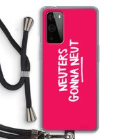 Neuters (roze): OnePlus 9 Pro Transparant Hoesje met koord
