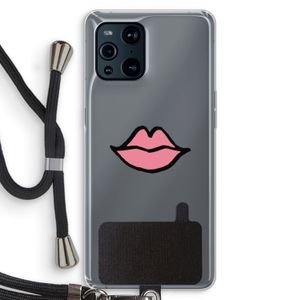Kusje: Oppo Find X3 Transparant Hoesje met koord