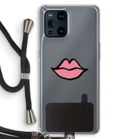 Kusje: Oppo Find X3 Transparant Hoesje met koord