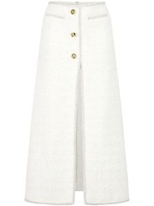 Giambattista Valli jupe longue en tweed - Blanc