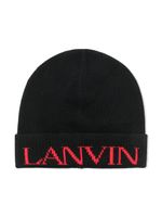 Lanvin Enfant bonnet à logo - Noir Lanvin Enfant bonnet à logo - Noir