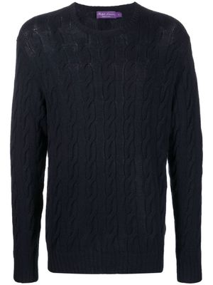 Ralph Lauren Purple Label pull en maille torsadée - Bleu