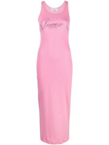 Blumarine haut sans manches à ornements en cristal - Rose