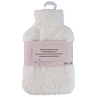 Warmwaterkruik - wit - 1,75L - teddy hoes - bedkruik - kruik - kruik met hoes Warmwaterkruik - wit - 1,75L - teddy hoes - bedkruik - kruik - kruik met hoes