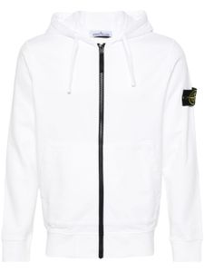 Stone Island hoodie en coton à patch - Blanc