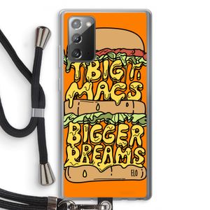 Big Macs Bigger Dreams: Samsung Galaxy Note 20 / Note 20 5G Transparant Hoesje met koord