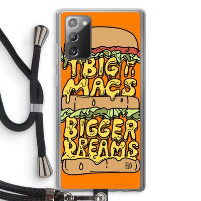Big Macs Bigger Dreams: Samsung Galaxy Note 20 / Note 20 5G Transparant Hoesje met koord