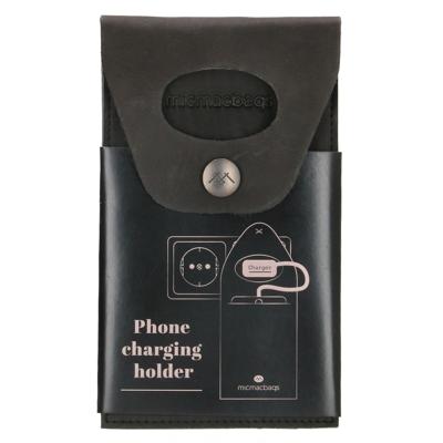Micmacbags Illinois Leren Telefoon Hoesje voor Opladen Zwart
