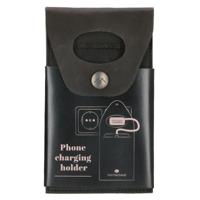 Micmacbags Illinois Leren Telefoon Hoesje voor Opladen Zwart