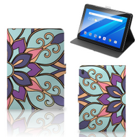 Lenovo Tab E10 Tablet Cover Purple Flower - thumbnail