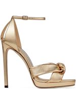 Jimmy Choo sandales Rosie 120 mm à effet métallisé - Or