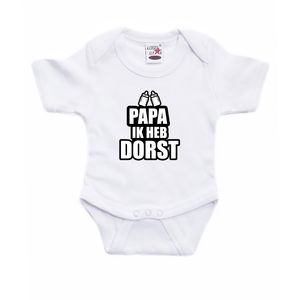 Papa ik heb dorst cadeau baby rompertje wit jongen/meisje