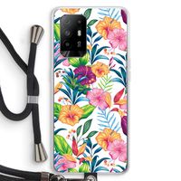 Tropisch 2: Oppo A94 5G Transparant Hoesje met koord