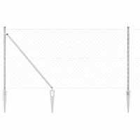 VidaXL Afrasteringspaal zilver 10 x 1,2 m (60 x 60 mm gaas) staal