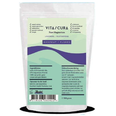 Vita Cura Pure Magnesium Badzout Vlokken Lavendel