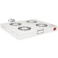 ROLINE 19-inch dakventilatorunit 4 ventilatoren, Thermostaat grijs