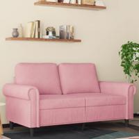Tweezitsbank 120 cm fluweel roze