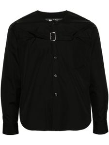 Black Comme Des Garçons chemise en popeline à détail de boucle - Noir