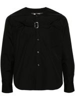 Black Comme Des Garçons chemise en popeline à détail de boucle - Noir - thumbnail