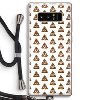 Poop emoji: Samsung Galaxy Note 8 Transparant Hoesje met koord