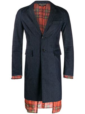Comme Des Garçons Pre-Owned veste en denim à design superposé - Bleu