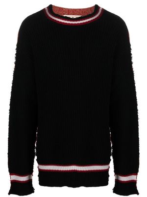 Marni pull bicolore à encolure ronde - Noir