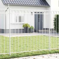 VidaXL Hecelement wit 170 x 170 cm staal