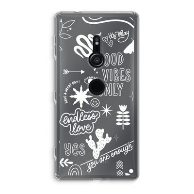 Good vibes: Sony Xperia XZ2 Transparant Hoesje