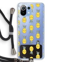 Ananas: Xiaomi Mi 11 Lite Transparant Hoesje met koord