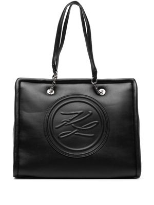 Karl Lagerfeld sac cabas à patch logo - Noir