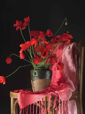 Rode bloemen 50x70cm Tuinschilderij - Customize it