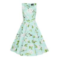 Heart & Roses Andrea Floral Swing Dress Green-XXL