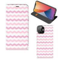 iPhone 12 | iPhone 12 Pro | Hoesje met Magneet | Waves Roze iPhone 12 | iPhone 12 Pro | Hoesje met Magneet | Waves Roze