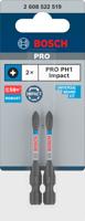 Bosch Accessoires PRO Phillips slagschroefbit | PH1 | 55 mm | 2 stuks - 2608522519