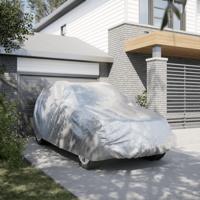 VidaXL Autohoes voor suv met gespriemen xl volledig peva zilverkleurig