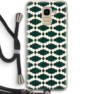 Moroccan tiles: Samsung Galaxy J6 (2018) Transparant Hoesje met koord