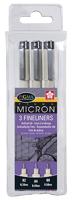 Sakura Fineliner Pigma, zwart, 3 stuks